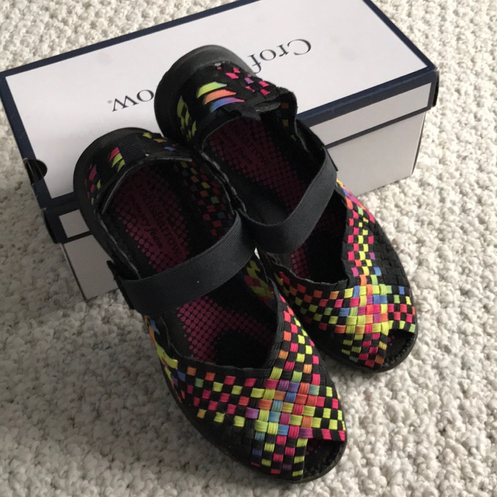 Croft & Barrow memory foam peep toe sneakers